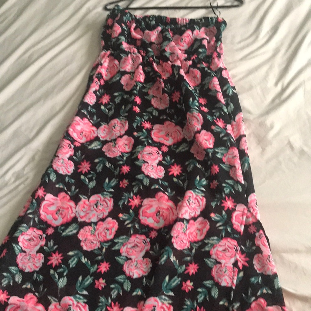 Black floral dress